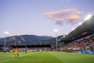 Match entre la Belgique et le Portugal à Tourbillon
